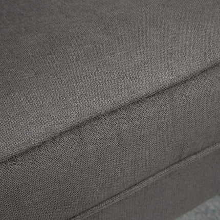 Wingback Relax chair, dark gray polyester, wooden legs