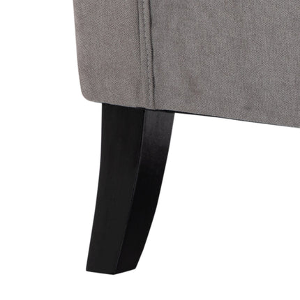 Gray Wingback Accent Chair, Tufted, Polyester, 74x86x102cm