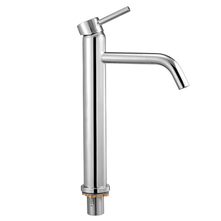 Single Handle Kitchen Faucet, High-Arc Chrome, Push Drain