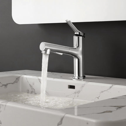 Single-Handle Pull-Out Sink Faucet, Brushed Nickel