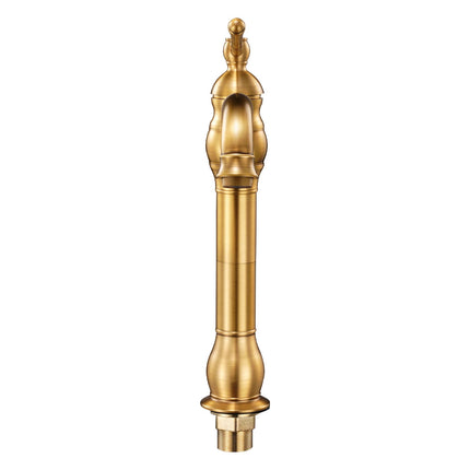 Single Handle Sink Faucet, Solid Brass, Push-Button Drain