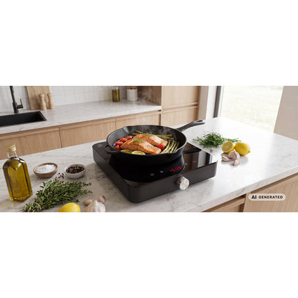 Single Induction Hob 2000W with Digital Display and Timer, Pan Detection