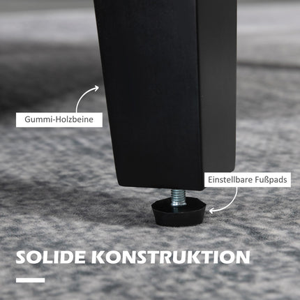 Enkele fauteuil met rugleuning, afgeronde armleuningen, gewatteerde loungestoel met linnenlook, houten poten, voor slaapkamer, woonkamer, tot 150 kg, crèmewit