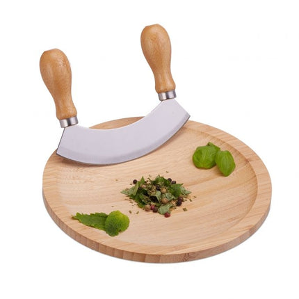 Single-edged cradle knife with board