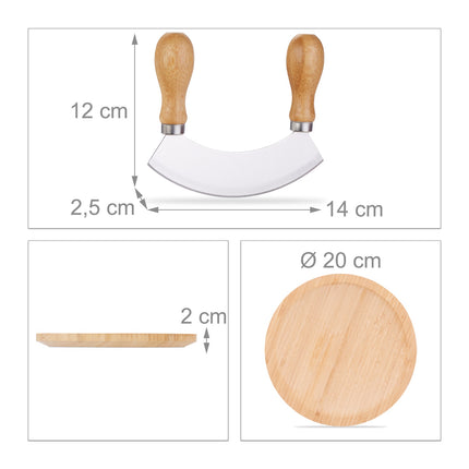 Single-edged cradle knife with board