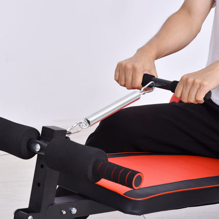 Adjustable bench seat, padded, 120 kg capacity, red/black