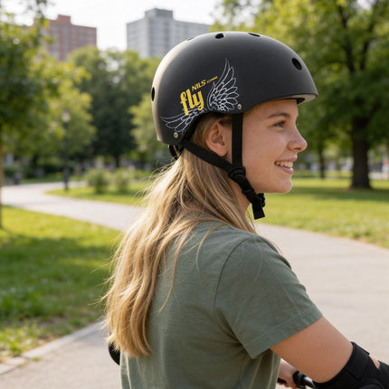 Skate Helmet, Adjustable Dial Fit, Gold, L 58-61 cm