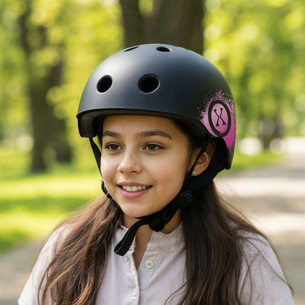 Skate Helmet, Pink, M 55–58 cm, Dial Fit, 11 Vents