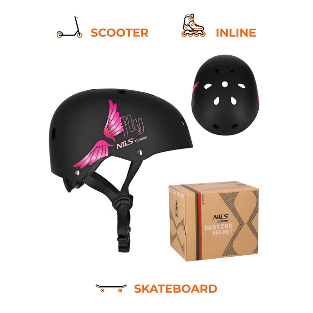 Skate Helmet, Pink, XS 48-52 cm, Dial Fit, 11 Vents