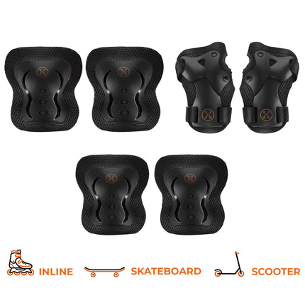 Skate Protective Gear Set, Wrist Elbow Knee Pads, Size S
