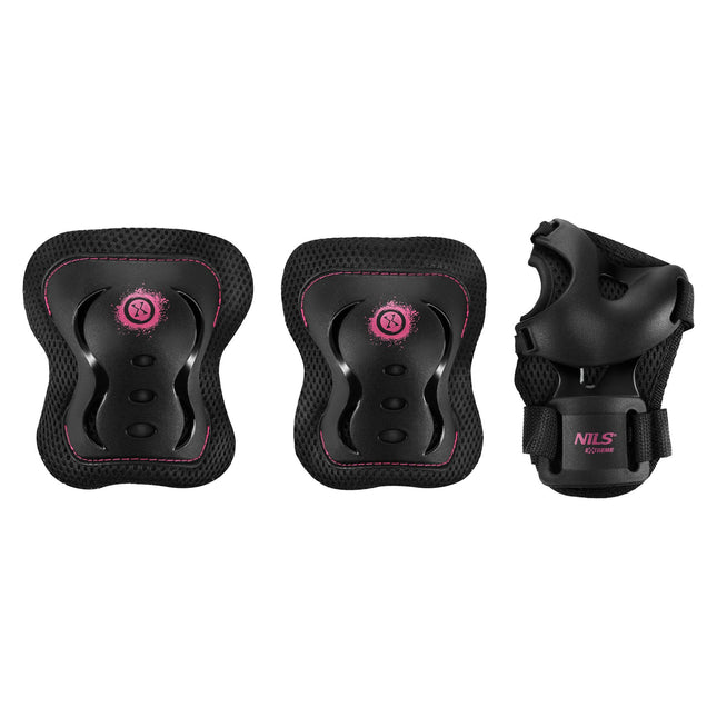 Skate Protective Gear Set – Wrist Elbow Knee, Pink M