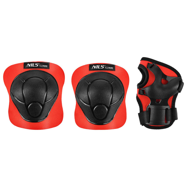 Skate Protective Gear Set, Wrist Elbow Knee, Red L