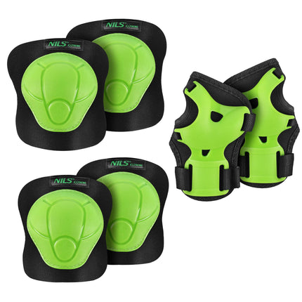 Skate Protective Pad Set, Wrist Elbow Knee, Green S