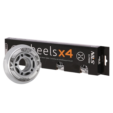 Skateboard Wheels 64x24mm 82A Transparent Set of 4