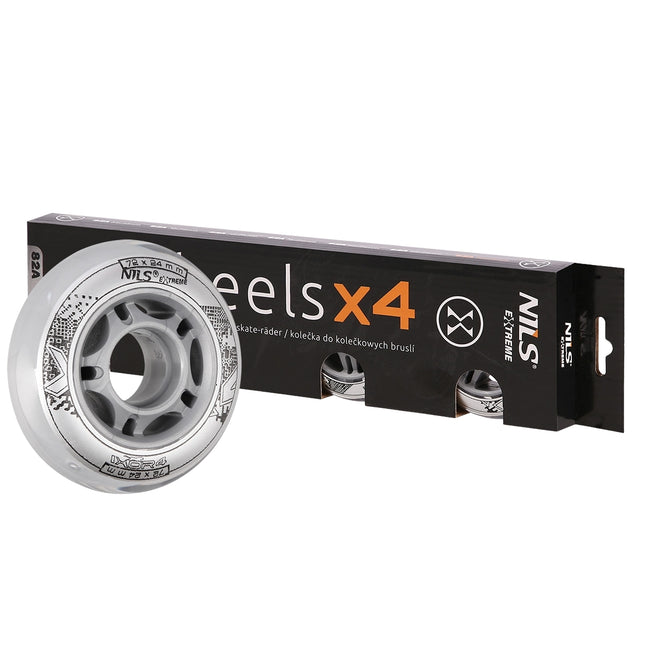 Skateboard Wheels 72x24mm 82A Transparent (4 Pack)