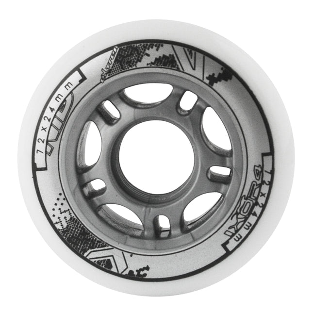 Skateboard Wheels 72x24mm 82A White (Set of 4)