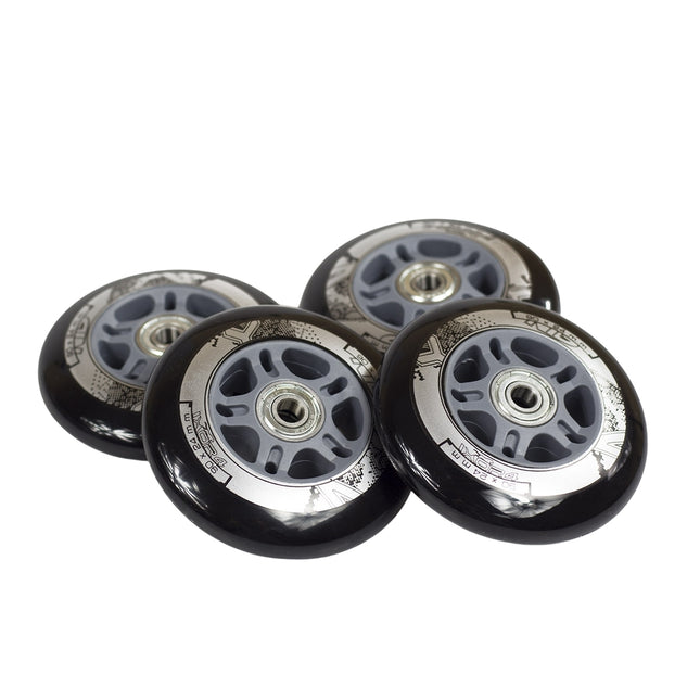 Skateboard Wheels 90x24 82A & ABEC-9 Bearings Set