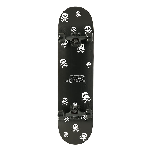 Skateboard with Skulls Design, Durable Deck