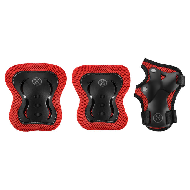 Skating Protective Gear Set, Wrist Elbow Knee, Red S