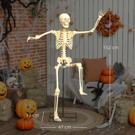 Skeleton Figure, Halloween Decoration, 152 cm, Sound-Activated