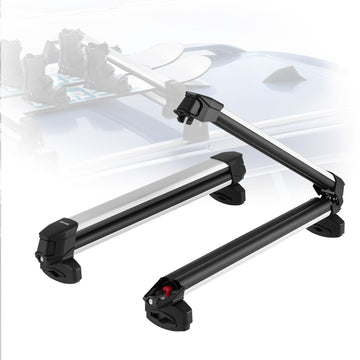 Ski And Snowboard Roof Rack, 6 Skis or 4 Boards, Lock