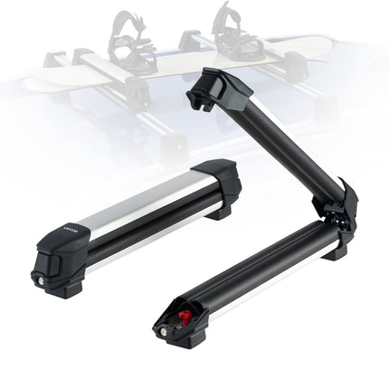 Ski and Snowboard Roof Rack, Lockable, 4 Skis or 2 Boards