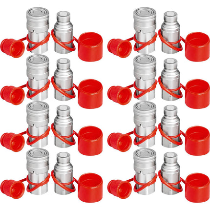 Skid Steer Hydraulic Quick Couplers, 1/2 in NPT, 8 Pairs