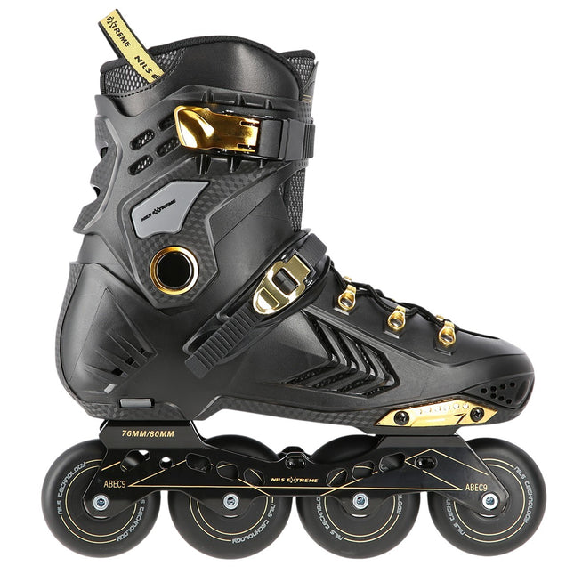 Slalom In-Line Skates, Zwart-Goud, Maat 39