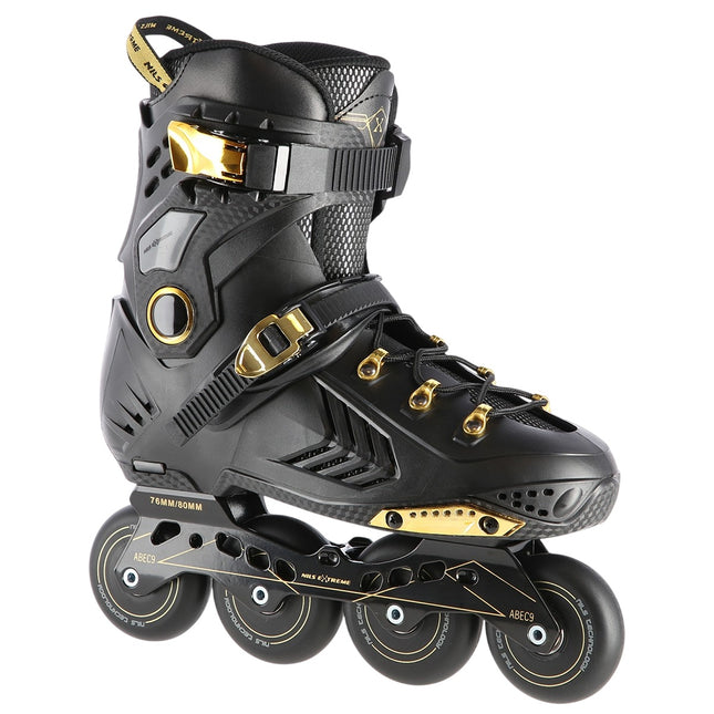 Slalom In-Line Skates, Zwart-Goud, Maat 39