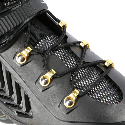 Slalom In-Line Skates, Black-Gold, Size 39