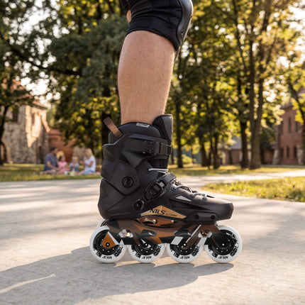 Slalom Inline Skates, Black, Size 40, 80mm Wheels