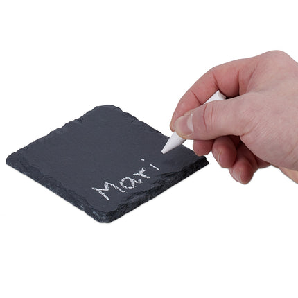 Slate Coasters Set of 16, 10x10 cm, Square