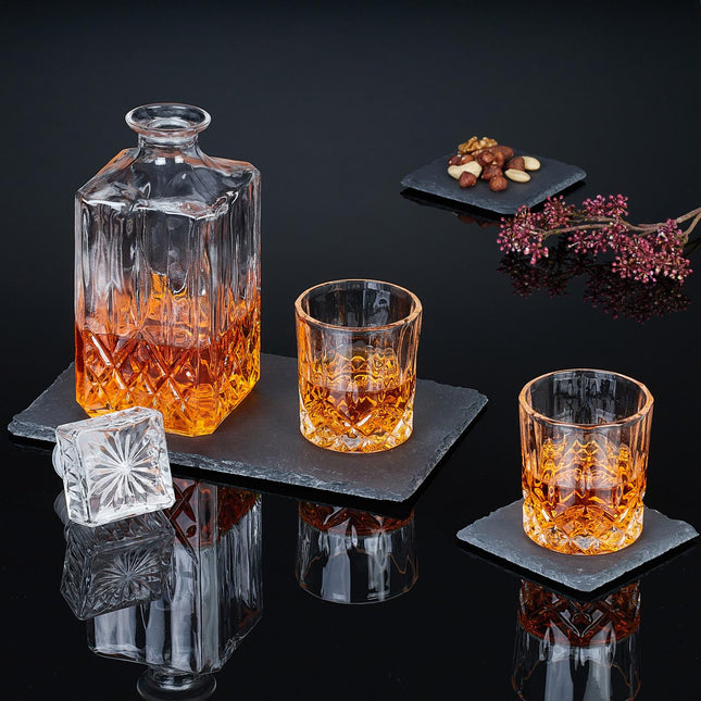 Slate Serving Plates Set of 4, 26x16 cm