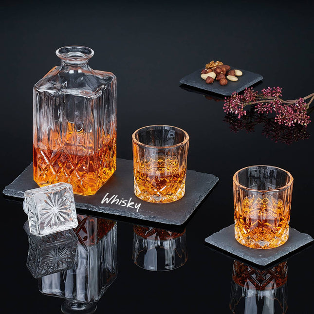 Slate Serving Plates Set of 8, 26x16 cm