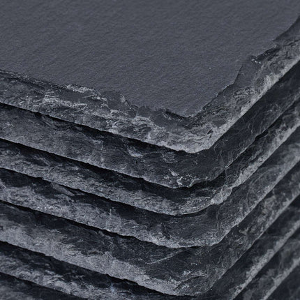 Slate Serving Plates Set of 8, 26x16 cm