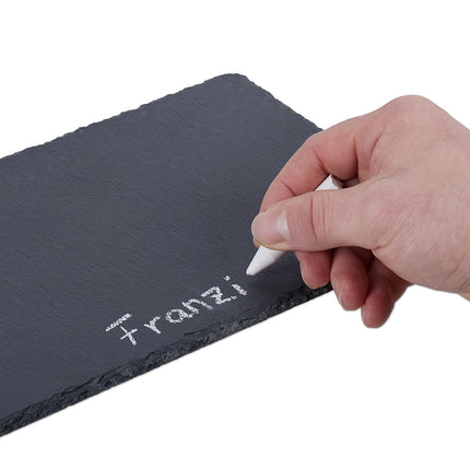 Slate Serving Plates Set of 8, 26x16 cm