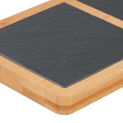Slate and Bamboo Appetizer Serving Board, 3-Piece