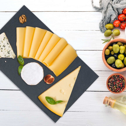 Slate plate rectangular set of 6