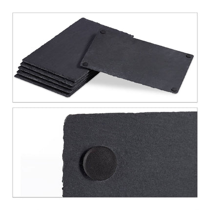 Slate tiles oblong in sets of 6