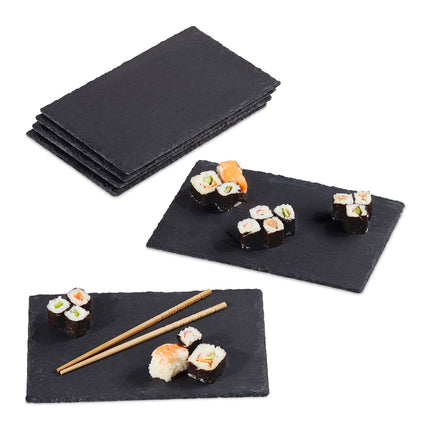 Slate tiles oblong in sets of 6