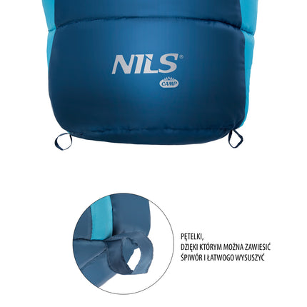 Sleeping Bag, Gray-Blue, Lightweight, Compact