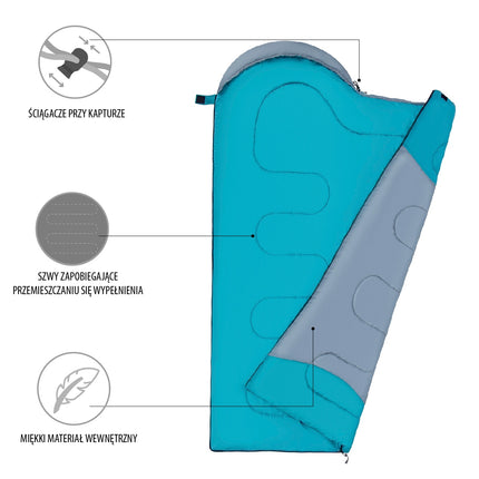 Sleeping Bag, Medium, Grey-Green, Lightweight