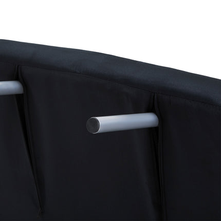Folding sofa bed chair, black - adjustable, 120 kg capacity