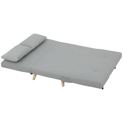 Slaapstoel, opklapbed met bedfunctie, lendenkussen, opklapbare relaxstoel met fluwelen look, verstelbare rugleuning, draagvermogen tot 250 kg, voor woonkamer grijs Aosom