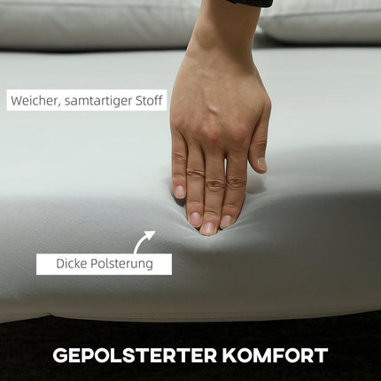 Slaapstoel, opklapbed met bedfunctie, lendenkussen, opklapbare relaxstoel met fluwelen look, verstelbare rugleuning, draagvermogen tot 250 kg, voor woonkamer grijs Aosom