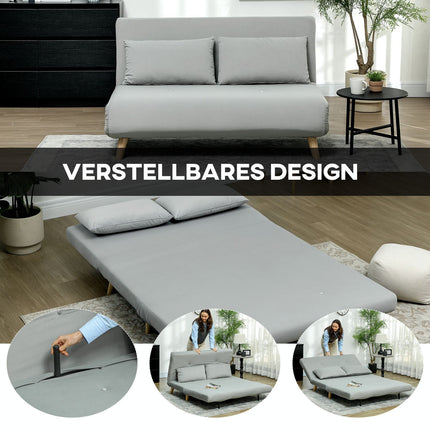Slaapstoel, opklapbed met bedfunctie, lendenkussen, opklapbare relaxstoel met fluwelen look, verstelbare rugleuning, draagvermogen tot 250 kg, voor woonkamer grijs Aosom