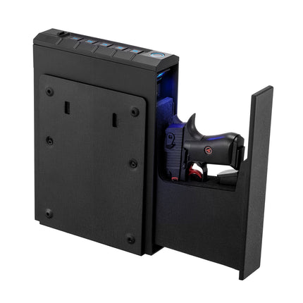 Slider Handgun Safe, Fingerprint Keypad Key, Lighted