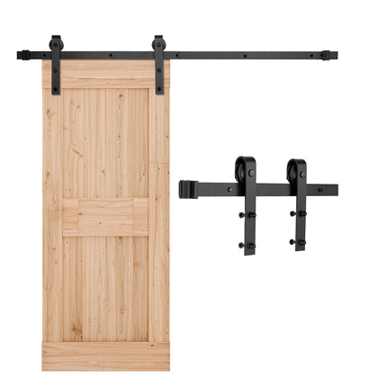 Sliding Barn Door Hardware Kit, 5FT Track, 330 lb, Black
