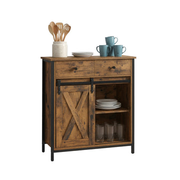 Sliding Door Sideboard – Rustic Design, Space-Saving Storage