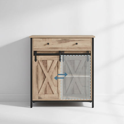 Sliding Door Sideboard – Rustic, Space-Saving Cabinet